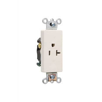Pass And Seymour Receptacle Single SPLEX 20A 125V Side And Back Wire Light Almond (26361LA)