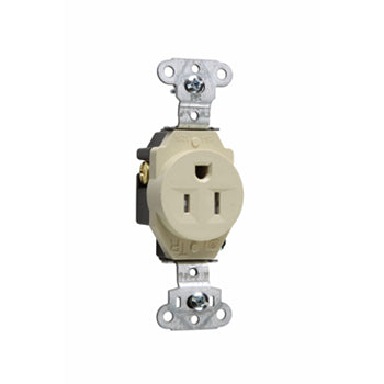 Pass And Seymour Receptacle Single Tamper-Resistant 15A/125V Ivory (TR5251I)