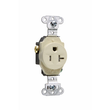 Pass And Seymour Receptacle Single Tamper-Resistant 20A/125V Ivory (TR5351I)
