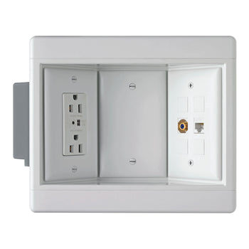 Pass And Seymour Recessed TV Box 3-Gang TVSS White (TV3WTVSSW)