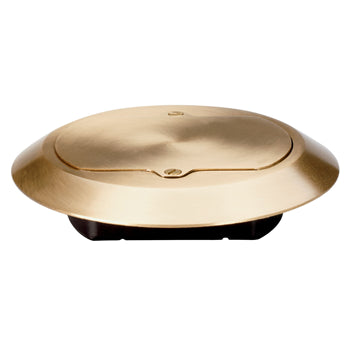 Pass And Seymour Round Brass Floor Box Cover Tamper-Resistant Receptacle Carpet (TM1542TRCF)