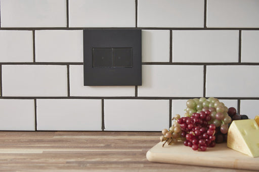 Pass And Seymour Satin Black 4-Gang Wall Plate (AWC4GSBL4)