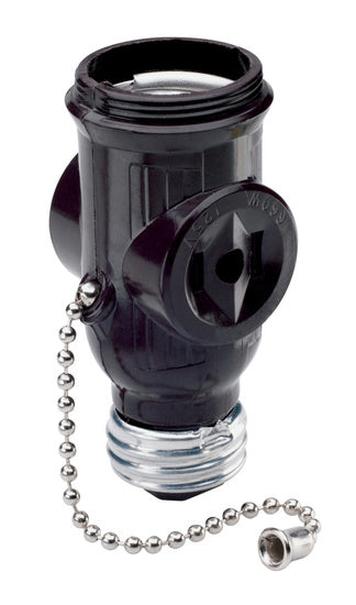 Pass And Seymour Screw In Pull Chain Lamp Holder With 2 Outlets (1406)