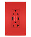 Pass and Seymour Self-Test GFCI Outlet Tamper-Resistant 20A With USB Type AC Red  (2097TRUSBACRED)