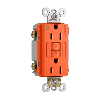 Pass And Seymour Self-Test GFCI Receptacle Isolated Ground Tamper-Resistant 15A 125V Orange (1597IGTRO)