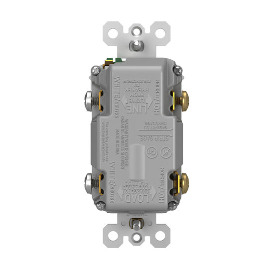 Pass and Seymour Self-Test GFCI Receptacle Tamper-Resistant 15A With USB Type AA Gray  (1597TRUSBAAGRY)