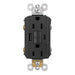 Pass and Seymour Self-Test GFCI Receptacle Tamper-Resistant 15A With USB Type AC Black  (1597TRUSBACBK)