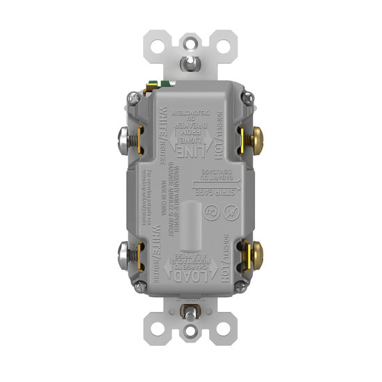 Pass and Seymour Self-Test GFCI Receptacle Tamper-Resistant 15A With USB Type AC Gray  (1597TRUSBACGRY)