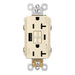 Pass And Seymour Self-Test GFCI Receptacle Tamper-Resistant 20A With USB Type AC Light Almond (2097TRUSBACLA)