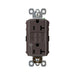Pass and Seymour Self-Test GFCI Receptacle Tamper-Resistant Dual Controlled Brown  (2097TRCD)