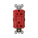 Pass and Seymour Self-Test GFCI Receptacle Tamper-Resistant Dual Controlled Red  (2097TRCDRED)