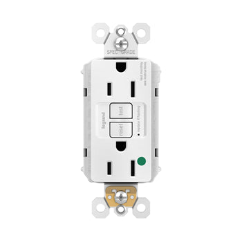 Pass And Seymour Self-Test PlugTail GFCI Receptacle Hospital Grade Tamper-Resistant 15A White (PT1597HGTRW)