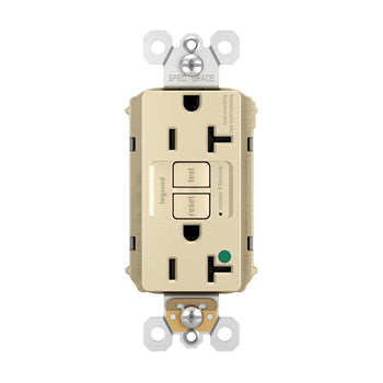 Pass And Seymour Self-Test PlugTail GFCI Receptacle Hospital Grade Tamper-Resistant 20A Ivory (PT2097HGTRI)