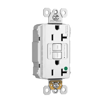 Pass And Seymour Self-Test PlugTail GFCI Receptacle Hospital Grade Tamper-Resistant 20A White (PT2097HGTRW)