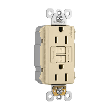 Pass And Seymour Self-Test PlugTail GFCI Receptacle 15A Ivory (PT1597I)