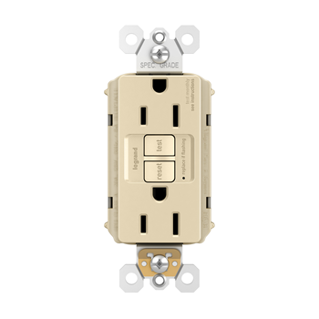 Pass And Seymour Self-Test PlugTail GFCI Receptacle 15A Ivory (PT1597I)