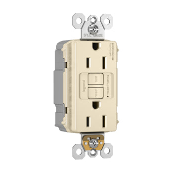 Pass And Seymour Self-Test PlugTail GFCI Receptacle 15A Light Almond (PT1597LA)