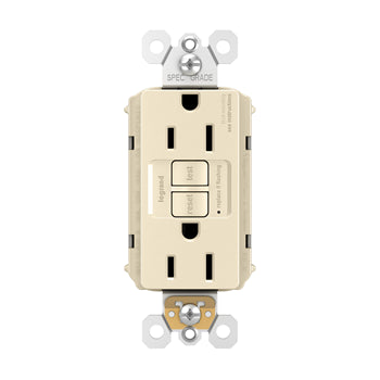 Pass And Seymour Self-Test PlugTail GFCI Receptacle 15A Light Almond (PT1597LA)