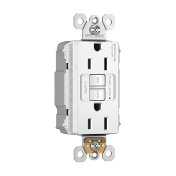 Pass And Seymour Self-Test PlugTail GFCI Receptacle 15A White (PT1597W)