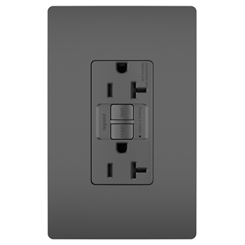 Pass And Seymour Self-Test PlugTail GFCI Receptacle 20A Black (PT2097BK)