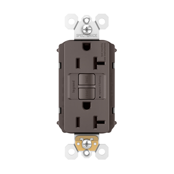Pass And Seymour Self-Test PlugTail GFCI Receptacle 20A Brown (PT2097)