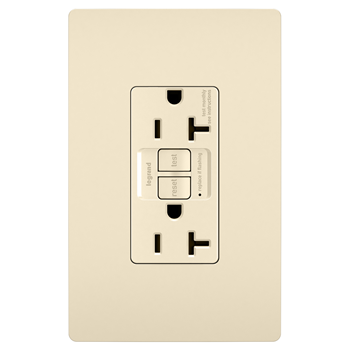 Pass And Seymour Self-Test PlugTail GFCI Receptacle 20A Light Almond (PT2097LA)
