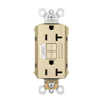 Pass And Seymour Self-Test PlugTail GFCI Receptacle Nightlight Tamper-Resistant 20A Ivory (PT2097NTLTRI)