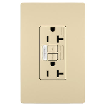 Pass And Seymour Self-Test PlugTail GFCI Receptacle Nightlight Tamper-Resistant 20A Ivory (PT2097NTLTRI)