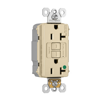 Pass And Seymour Self-Test PlugTail GFCI Hospital Grade Receptacle 20A Ivory (PT2097HGI)