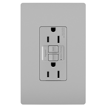 Pass And Seymour Self-Test PlugTail GFCI Receptacle Tamper-Resistant 15A Gray (PT1597TRGRY)