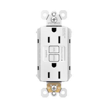 Pass And Seymour Self-Test PlugTail GFCI Receptacle Tamper-Resistant 15A White (PT1597TRW)