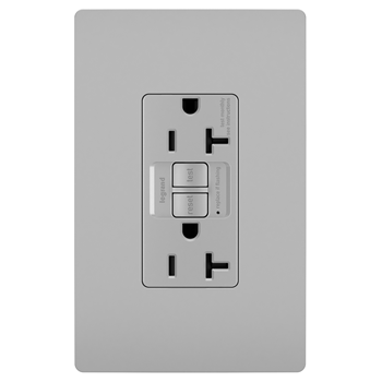 Pass And Seymour Self-Test PlugTail GFCI Receptacle Tamper-Resistant 20A Gray (PT2097TRGRY)