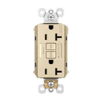 Pass And Seymour Self-Test PlugTail GFCI Receptacle Tamper-Resistant 20A Ivory (PT2097TRI)
