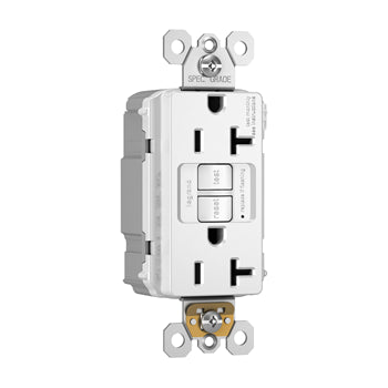 Pass And Seymour Self-Test PlugTail GFCI Receptacle Tamper-Resistant 20A White (PT2097TRW)