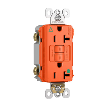 Pass And Seymour Self-Test GFCI Receptacle Isolated Ground Hospital Grade Tamper-Resistant 20A 125V Orange (2097IGHGTRO)