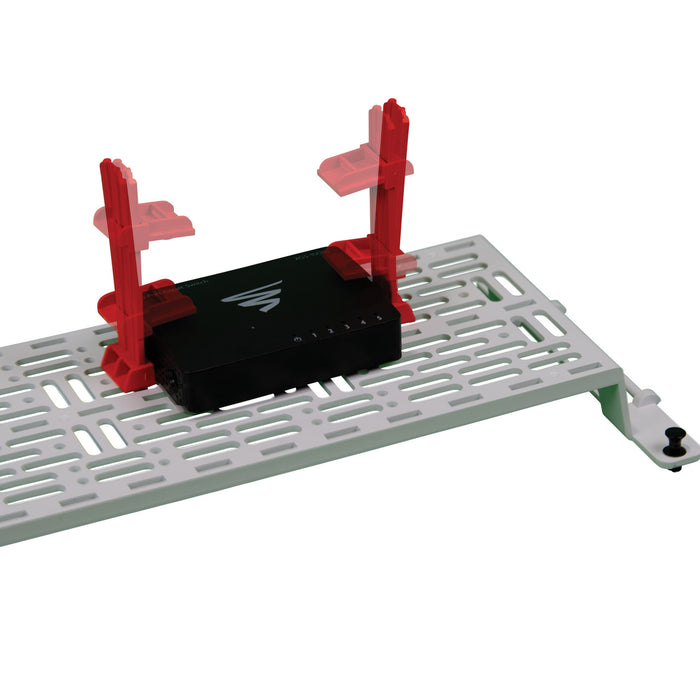 Pass and Seymour Shelf Mounting Bracket White Luxul 5-Port Switch  (AC1060L5)