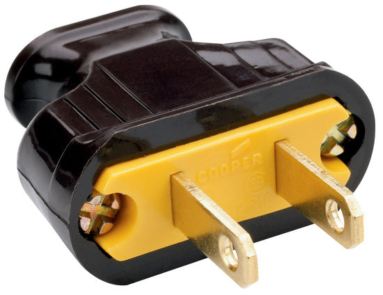 Pass And Seymour Short Flat Vinyl Plug (48643)