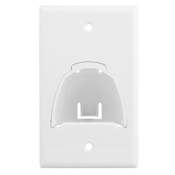 Pass And Seymour 1-Gang Hinged Bull Nose Wall Plate White (WP9001WH)