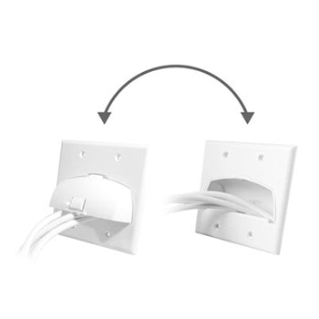 Pass And Seymour 1-Gang Hinged Bull Nose Wall Plate White (WP9001WH)