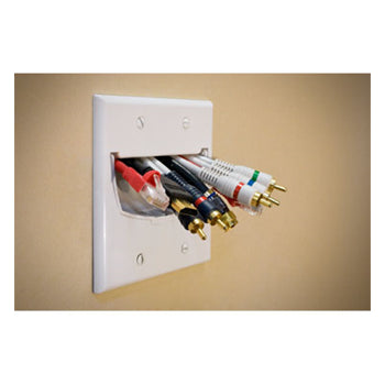 Pass And Seymour 1-Gang Hinged Bull Nose Wall Plate White (WP9001WH)