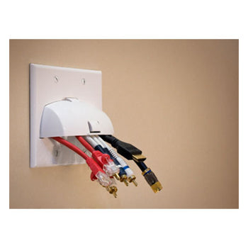 Pass And Seymour 1-Gang Hinged Bull Nose Wall Plate White (WP9001WH)