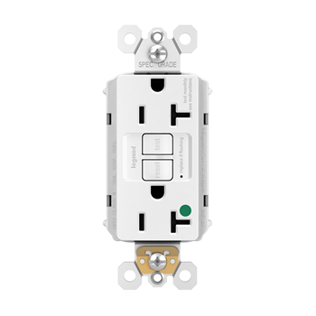 Pass And Seymour Self-Test PlugTail GFCI High Speed Ground Receptacle 20A White (PT2097HGW)