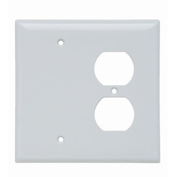 Pass And Seymour Smooth Junior Jumbo Wall Plate 1-Gang Duplex 1-Gang Blank White (SPJ138W)