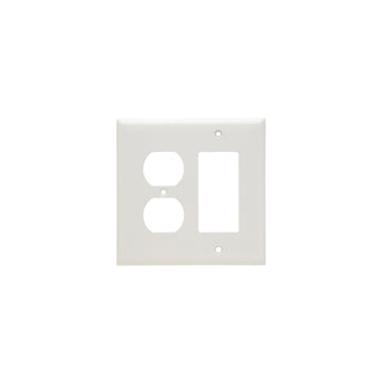 Pass And Seymour Smooth Junior Jumbo Wall Plate 1-Gang Duplex 1-Gang Split White (SPJ826W)