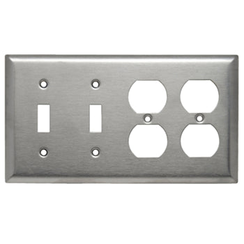 Pass And Seymour Smooth 302SS 4-Gang 2 Toggle 2 Duplex (SS282)