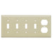 Pass And Seymour Smooth 302SS 5-Gang 4 Toggle 1 Duplex Ivory (SS48I)