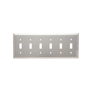 Pass And Seymour Smooth 302SS 6-Gang Toggle (SS6)