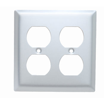 Pass And Seymour Smooth Aluminum 2-Gang 2 Duplex (SA82)
