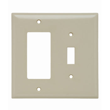 Pass And Seymour Smooth Junior Jumbo Wall Plate 1-Gang Toggle 1-Gang SPLE Ivory (SPJ126I)