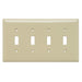 Pass And Seymour Smooth Junior Jumbo Wall Plate 4-Gang Toggle Ivory (SPJ4I)